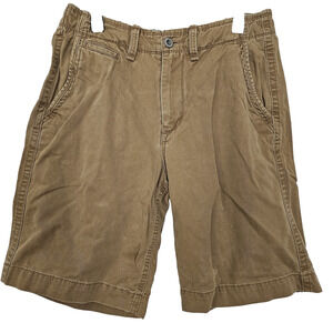 American Eagle Longer Length Shorts Mens 32 Dark Brown Classic Lived In Look